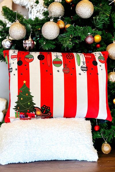 tarzınısec Pernă decorativă din silicon cu fermoar cu tematică de Anul Nou (35*50cm)