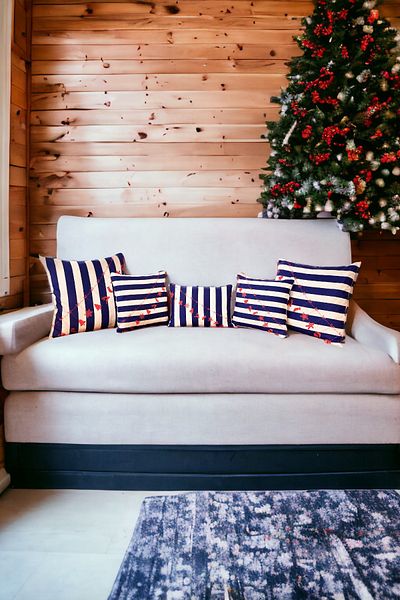 tarzınısec Combinație de perne decorative cu fermoar cu tematică de Crăciun din 5 piese