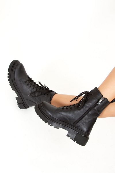 derithy Danilo Genuine Leather Boots-erc1950-black