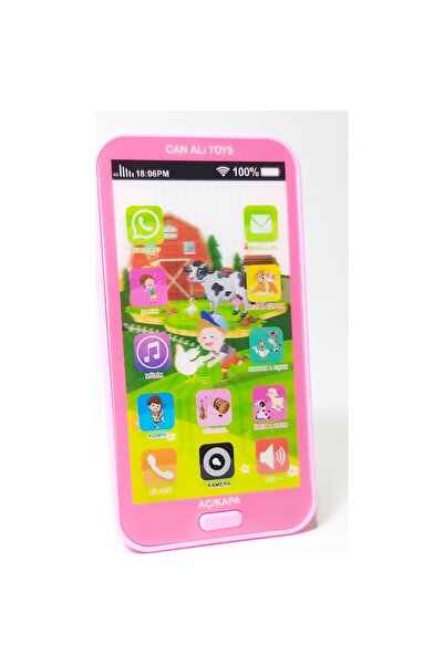 Numaca Oyuncak Dokunmatik Cep Telefonu Pilli Türkçe Sesli Işıklı Müzikli 12 Fonksiyonlu Yerli Üretim Pembe