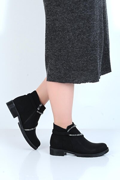 Ayakcenter 23-952 حذاء مسطح أسود للنساء