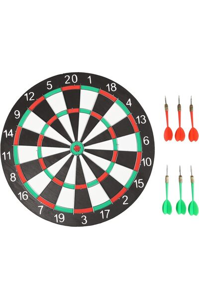 Genel Markalar Büyük Boy Dart Seti 15'' Dart Hedef Tahtası ve 6 Oklu Hedef Vurmayı Öğren Rakiplerinle Mücadele Et