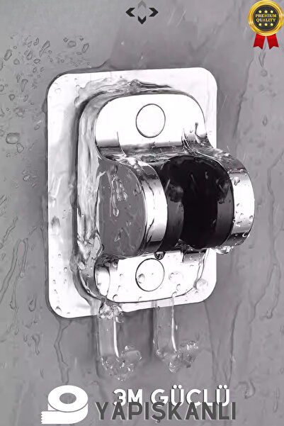 LİGROUND KROM Kendinden Yapışkanlı Askılık Duş Mafsalı Güçlü Yapışkanlı Iki A...