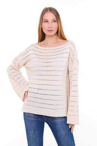 MA ananas Women's Openwork Knitted Blouse