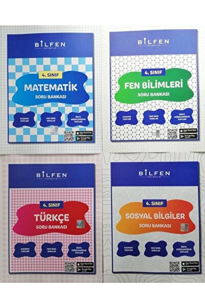 Bilfen Yayıncılık 4.sınıf 4'lü Soru Bankası Seti