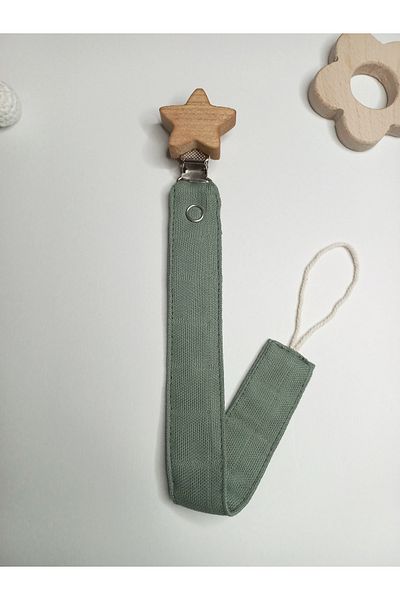 sbbaby Baby Pacifier Holder with Wooden Clip Pacifier Chain