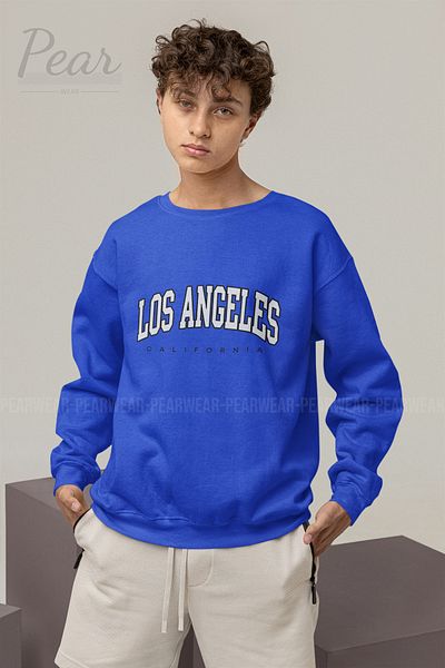 Pear Wear Ανδρικό φούτερ με στάμπα Los Angeles με 3 κλωστές
