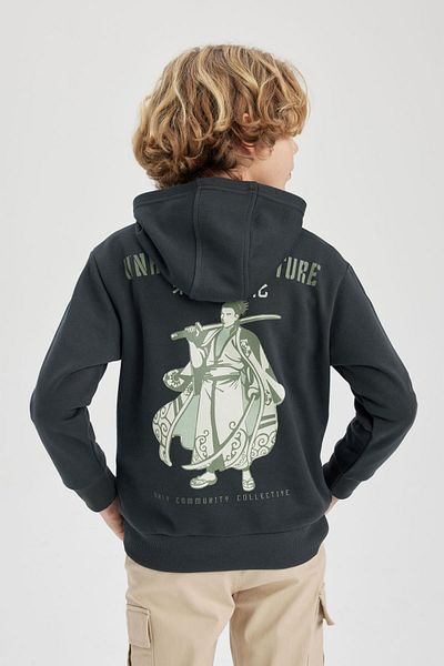 DeFacto Boy's Back Printed Hooded Sweatshirt B9015a823cw