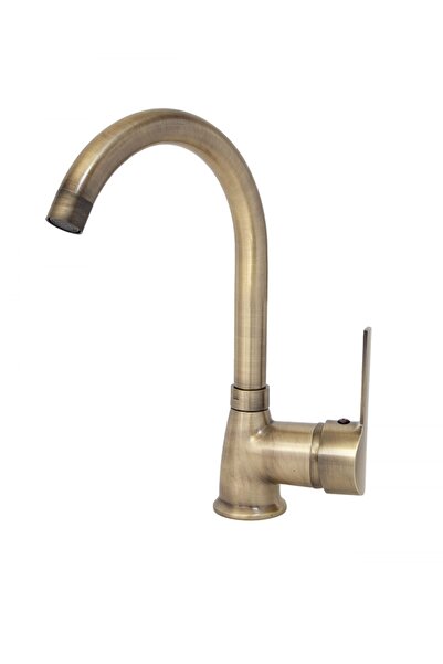 banyosepeti Altın Lavabo Bataryası Antik Döner Borulu Lavabo Bataryası Lüks M...