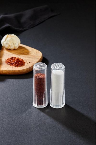 HOMENIVA Wick Set of 2 Plexiglass Salt and Pepper Shakers - (Not Glass)