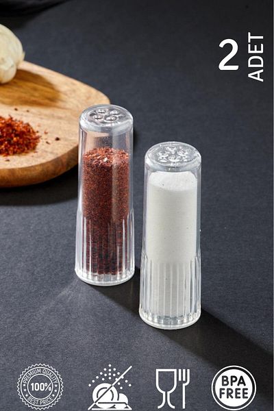 HOMENIVA Wick Set of 2 Plexiglass Salt and Pepper Shakers - (Not Glass)