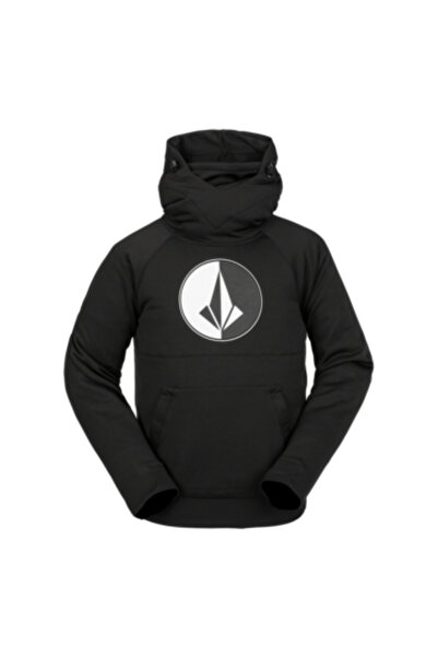 Volcom Siyah Erkek Kapüşon Yaka Baskılı Sweatshirt