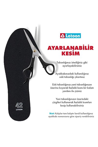 LETOON Unisex Siyah Kışlık Iç Tabanlık