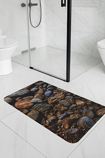 minufco 3D Desenli İç Dış Mekan Kullanıma Uygun Kaymaz Su Emici Üç Katmanlı B...