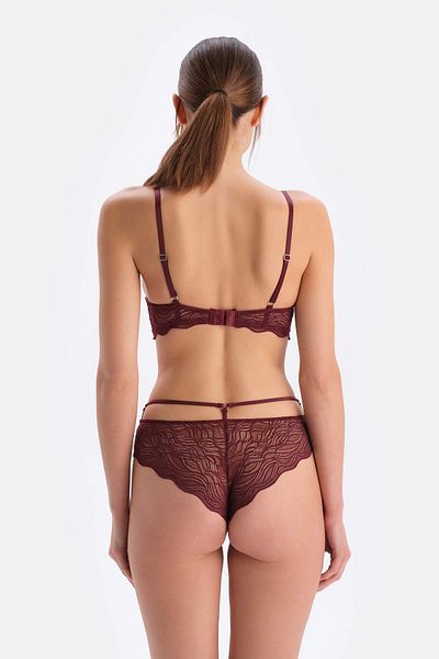 Dagi Ungepolsterter Recovery-BH aus Spitze, Modell 1011Kc, weinrot