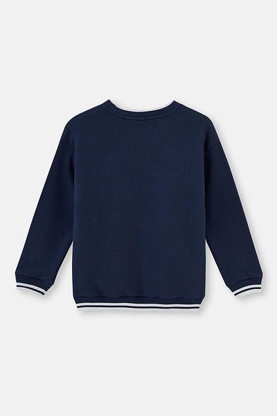 Dagi Navy Blue Barbie License Printed Sweatshirt