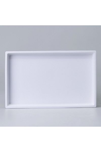 Selim Diora Rectangular Small Tray White