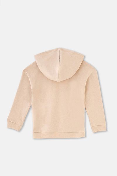 Dagi Beigemeliertes Kapuzensweatshirt