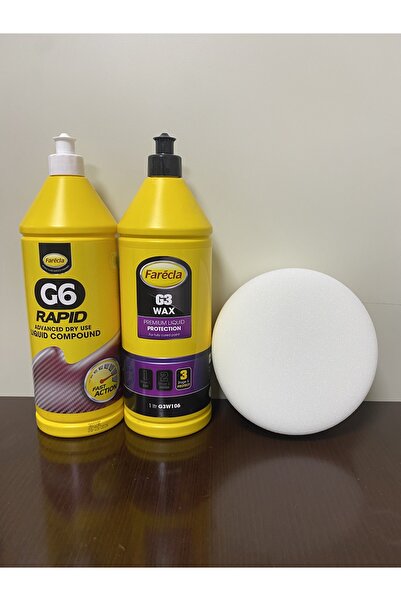 Farecla G6 Pasta 1 LT + G3 Wax Cila 1 LT + Polisaj Süngeri