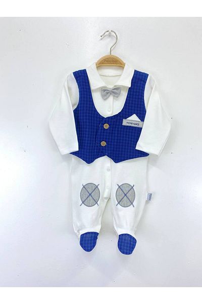 Puro Cotone Baby Rompers Blue