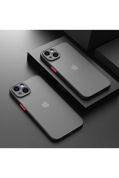 Nezih Case حافظة متوافقة مع هاتف Apple iPhone 15 مع حماية للكاميرا وغطاء من السيليكون غير اللامع بحواف ملونة