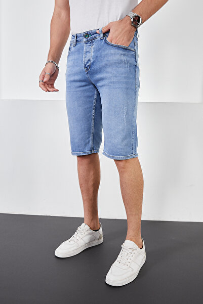 SEELENGLANZ RAHAT KESİM ERKEK KOT ŞORT JEANS