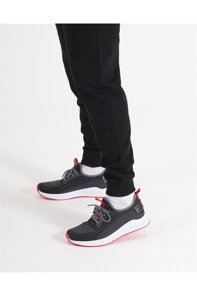 Diadora Valor Black Ribbed Sweatpants