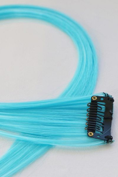 BAHELS Blue Hair Extension Snap Clip 1 Piece