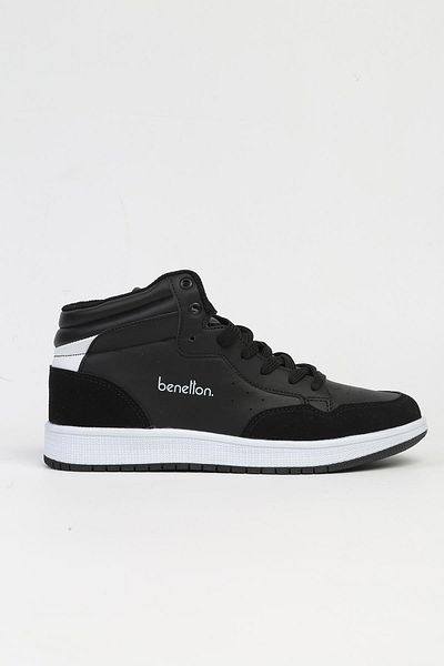 Benetton ® |   BN-30868-Negru Alb-Pantofi sport pentru femei