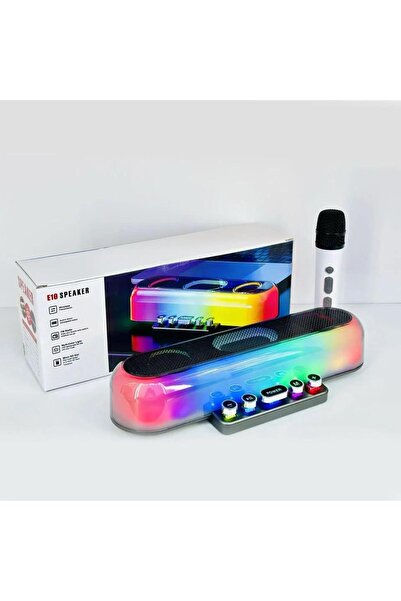 fortrek E10 LED Bluetooth hoparlör ağır bas piyano anahtar solunum işık 360 S...
