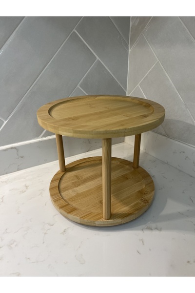 may home design حامل توابل دوار من الخيزران