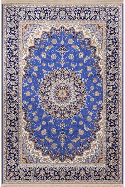 Rugs Modern Halı Blue Black Themed Traditional Motif Ethnic Patterned Creativ...