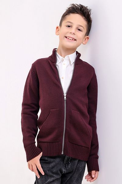 Kids burgundy cardigan discount