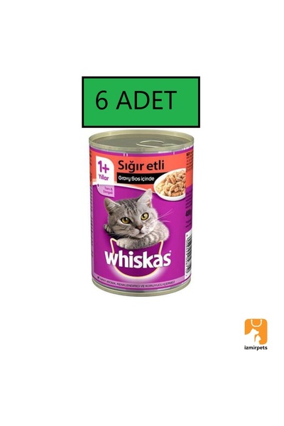 Whiskas Biftekli Konserve Yaş Mama 400 Gr X 6 ADET