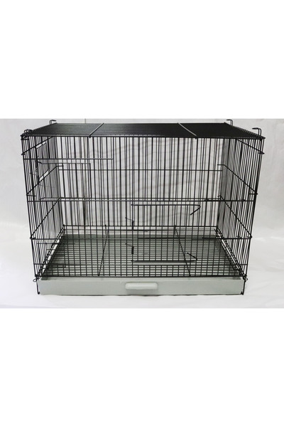 tuana kafes Siyah Tel Kafes, Muhabbet Kuşu Kafesi - Papağan Kafesi 59*38*42