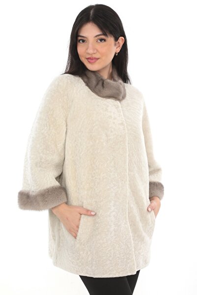 fatih yek deri & kürk Kadın Hakiki Astrakhan Ve koyun Kürklü Manto/Mont