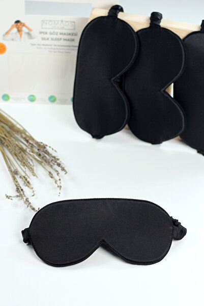 Nomads Felt Işık Geçirmez %100 16 Mm Dut Ipeği Uyku Maskesi Göz Bandı | Siyah