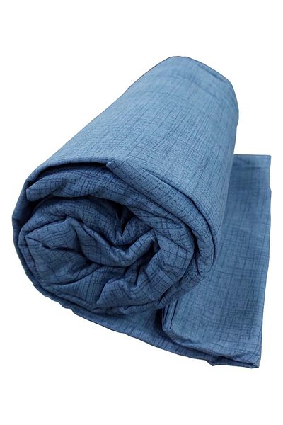 Özlü Fitted Elastic Single Sheet Set (100x200)-Indigo