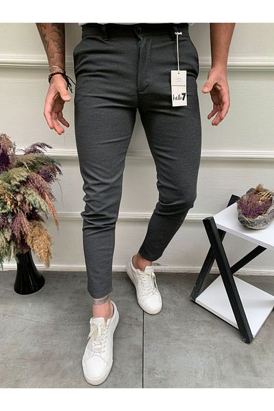 bmmodam Men's Slimfit Cut Lycra Linen Trousers
