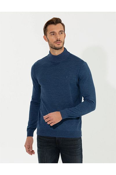 Pierre Cardin Βασικό πουλόβερ Indigo Regular Fit