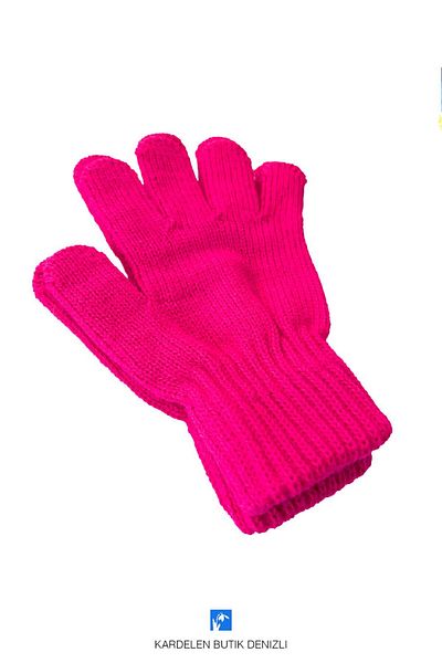 Kardelen Butik Denizli Full Finger Children's Orlon Gloves (Ages 5-8)