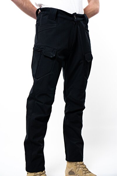 Akıncı Askeri Malzeme Erkek Siyah İçi Polar Su İtici Rüzgar Geçirmez Kışlık S...