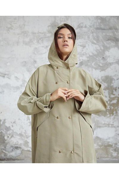Hena Store Women's Large Size Trench Coat
