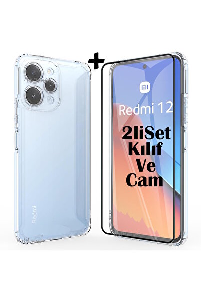 m.tk moveteck Xiaomi Redmi 12 4g Kılıf Kamera Korumalı Yumuşak Şeffaf Silikon...