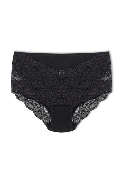 ŞahTan Large Size Cotton Bato Women's Panties with Lace Front and Back