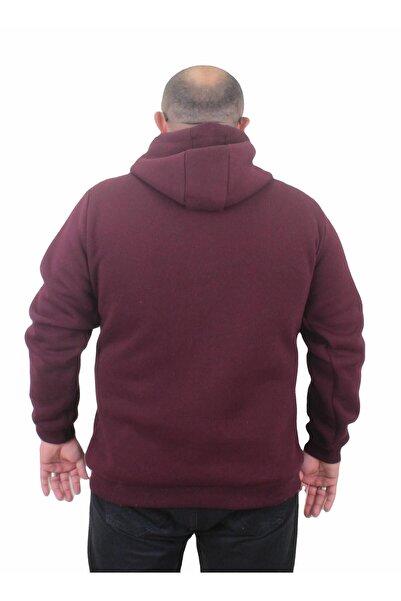 MocGrande Fermuarlı Kapuşonlu Büyük Beden Sweat Adventure 23220 MURDUM