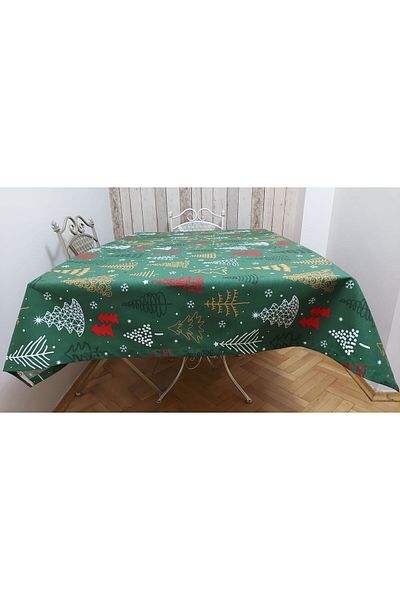 gonk Rectangular, Christmas Patterned, Duck (Liquid Repellent, Stain Resistant) Fabric, Dining Table Cloth