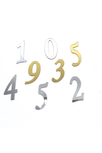 pozitif pastacılık GÜMÜŞ PASTA VE CUPCAKE RAKAM PLEKSİ - 8