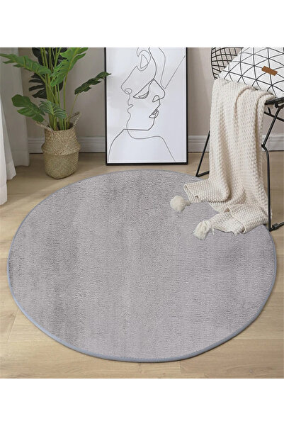 ALgorand Home Oturma Odası Gri Peluş Kalın Halı Yatak Odası Başucu Sevimli Pr...