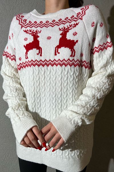 Seda Yalçın Atelier Ecru Crew Neck Knitted Knitwear Sweater